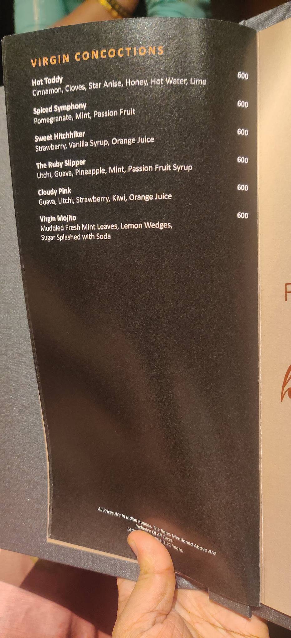Paranda menu