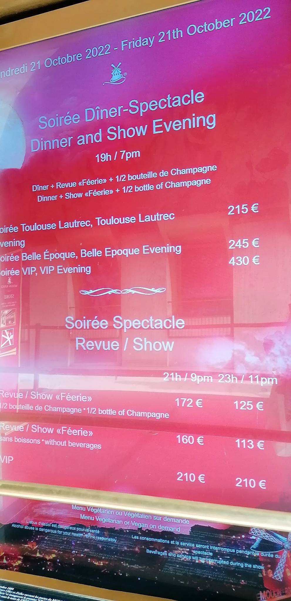 Menu de Quick
