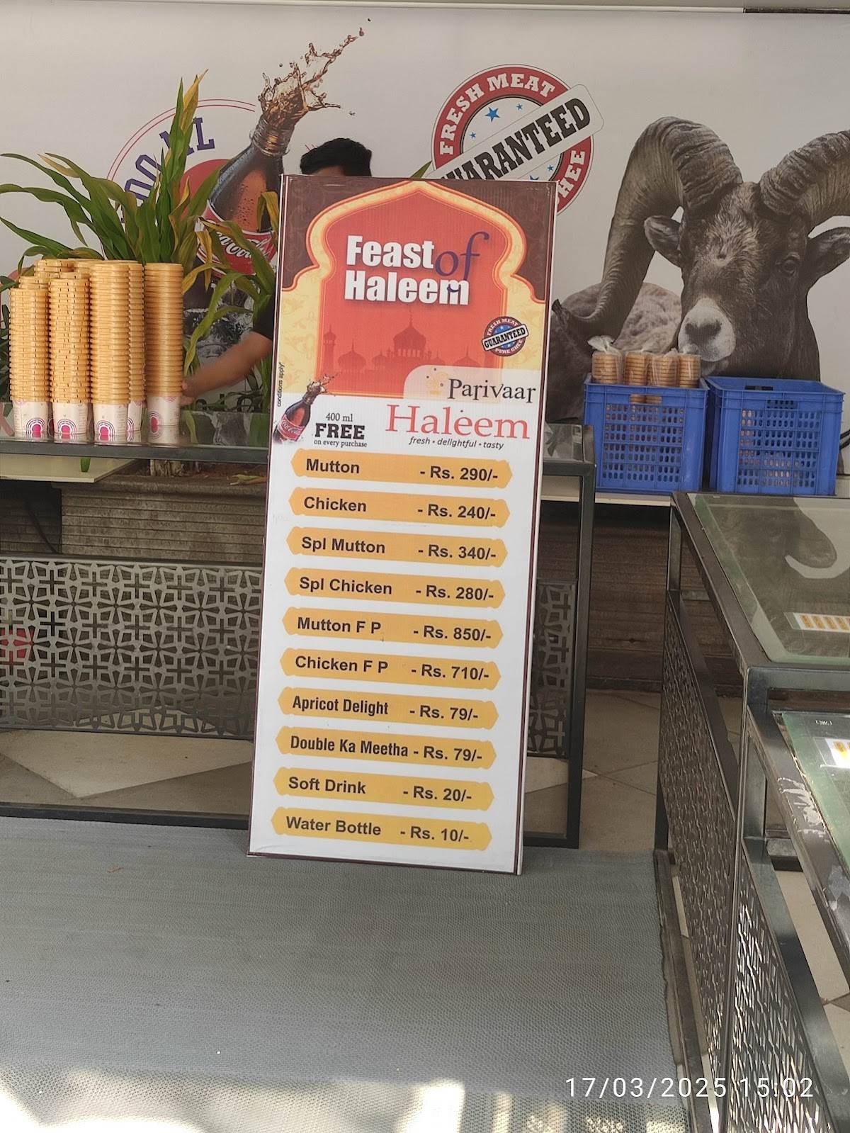 Parivaar Restaurant Radhika menu