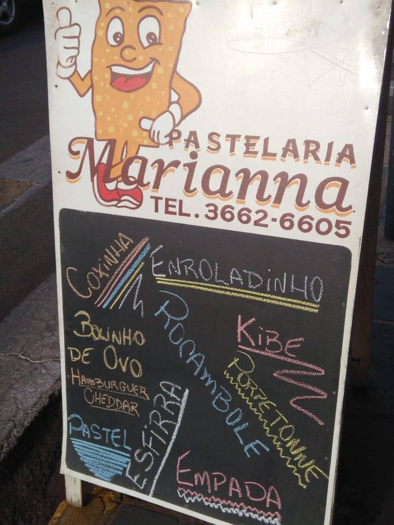 Pastelaria Marianna cardápio