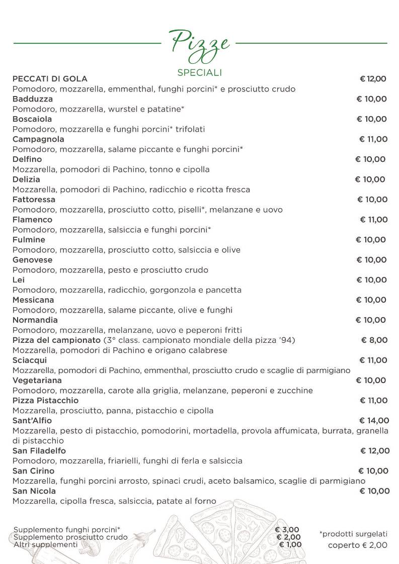 Menu di Peccati di Gola 2 