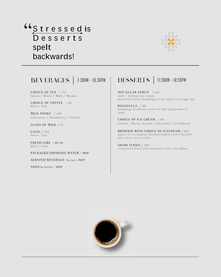 Grains Pure Veg by Udaan Pine Crest, Pelling menu