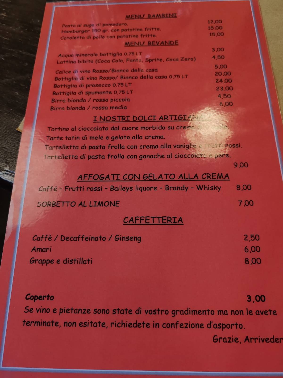Menu di Pepero Brasserie 