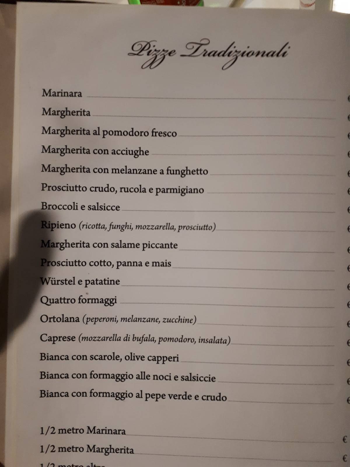 Menu di Peppe sott'ò ponte 