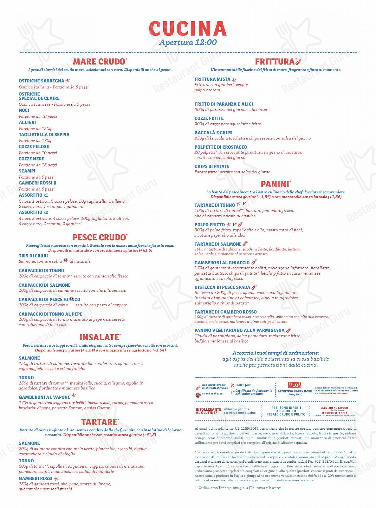 Takeaway Menu per Pescaria in Milano