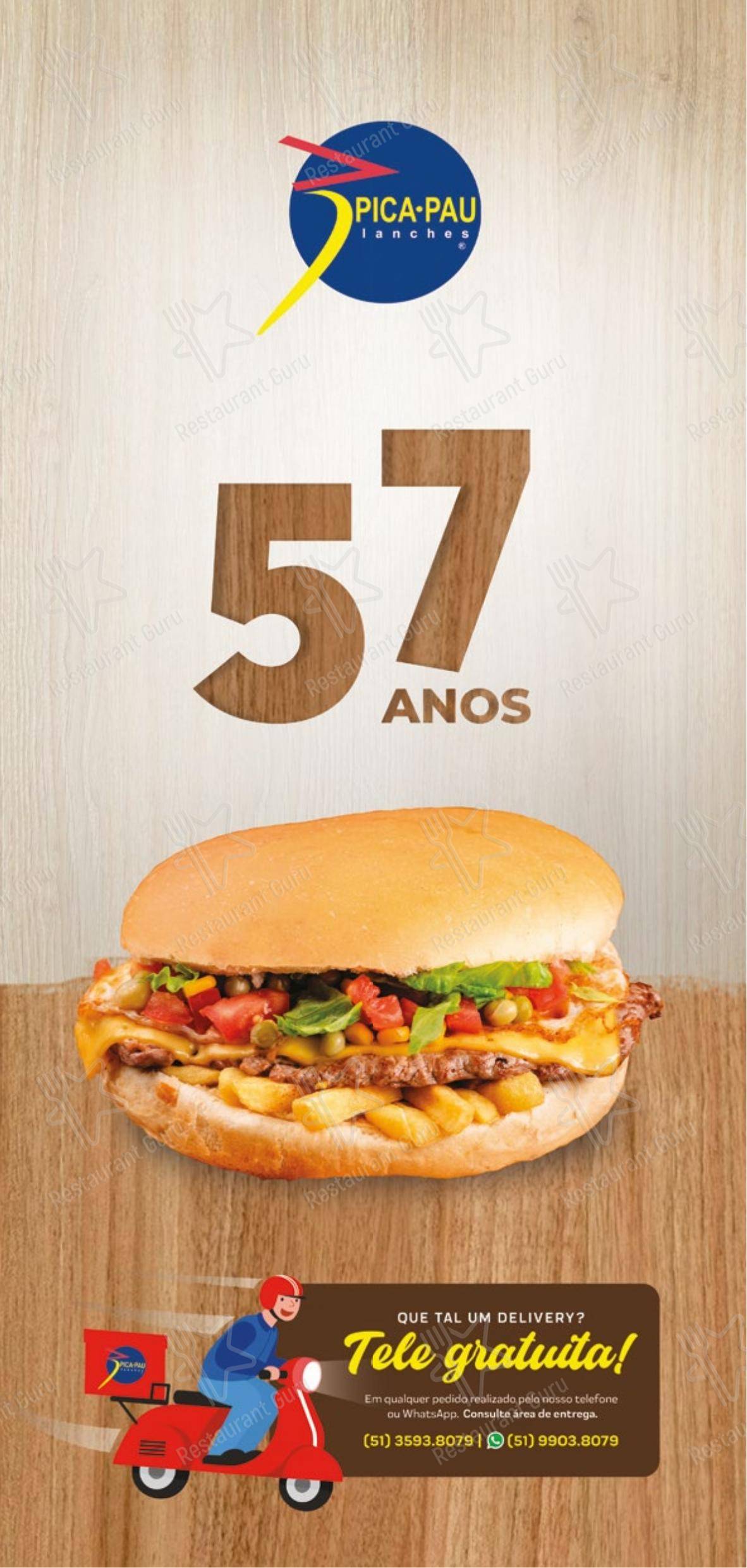Pica-Pau Lanches - Menu