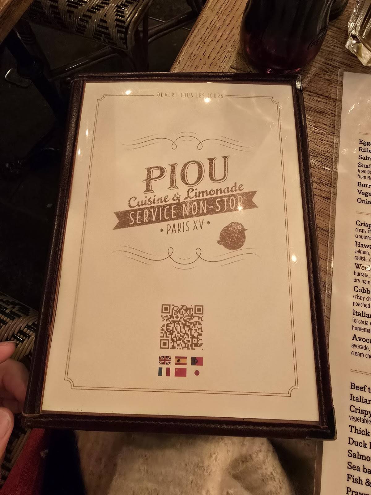 Menu de Piou