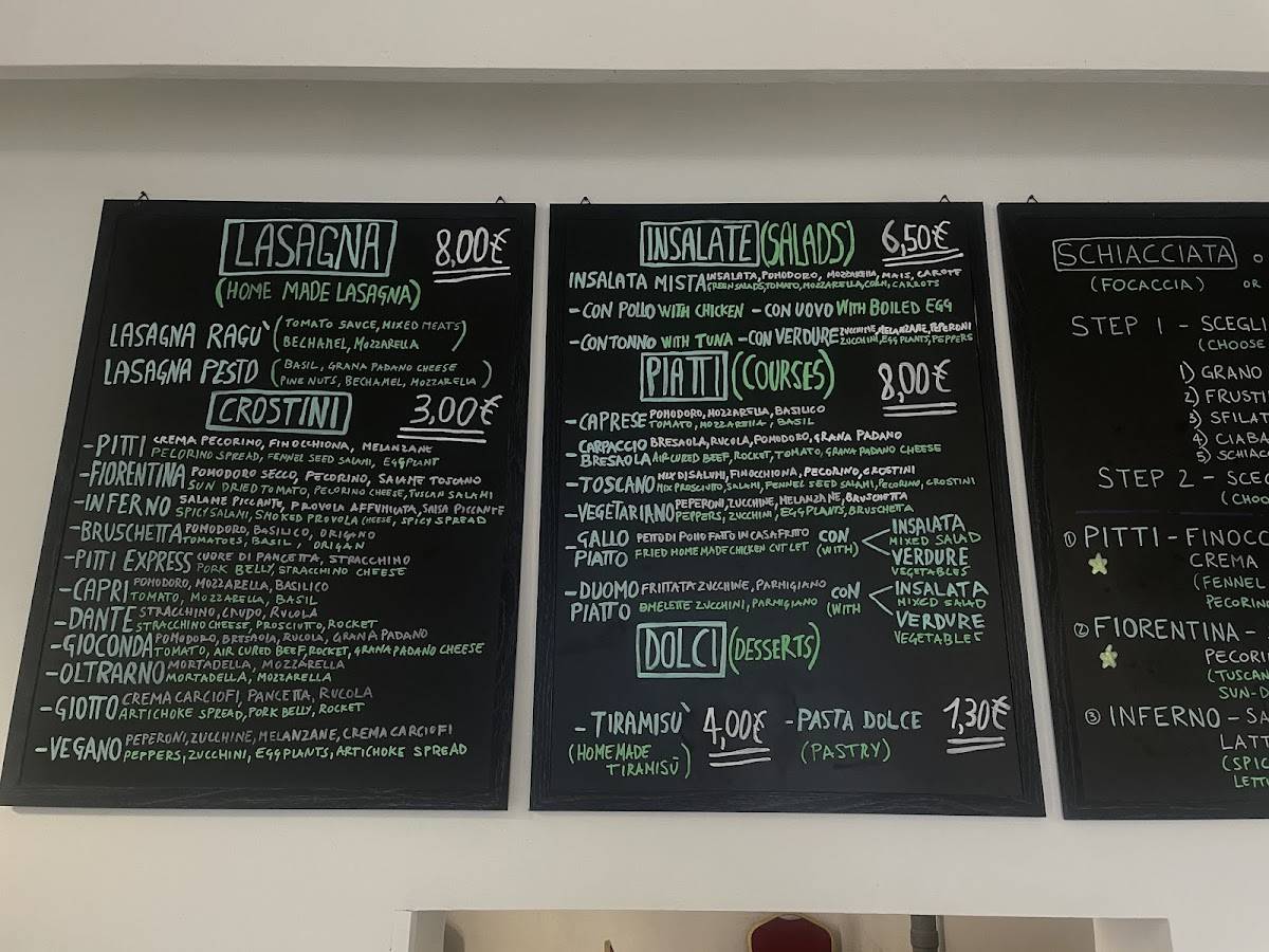 Menu di Pitti Express 