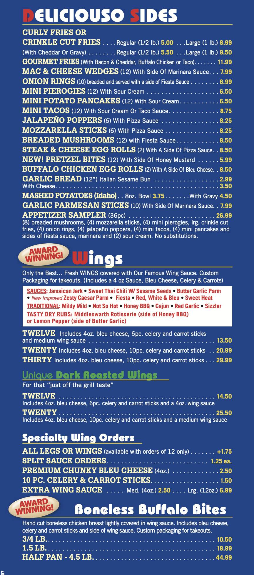 Menu at Pizza Bella Pittston/Jenkins TWP pizzeria, WilkesBarre