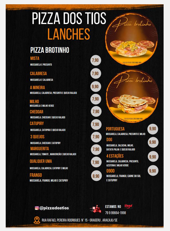 Pizza Do Tio cardápio