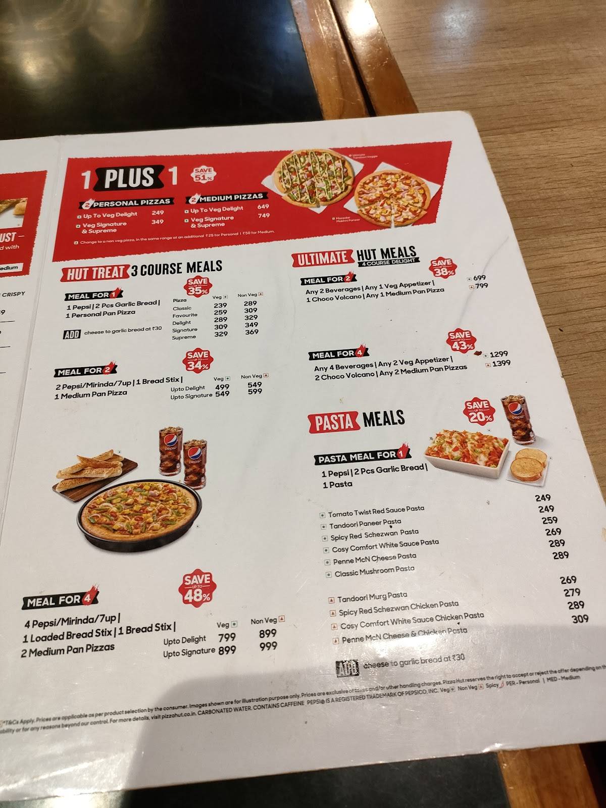 Pizza Hut Gandhi Puram, Rajahmundry menu
