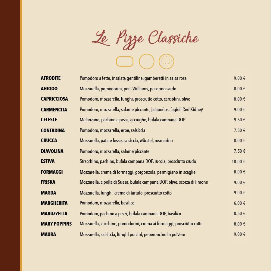 Menu di Pizza Party 