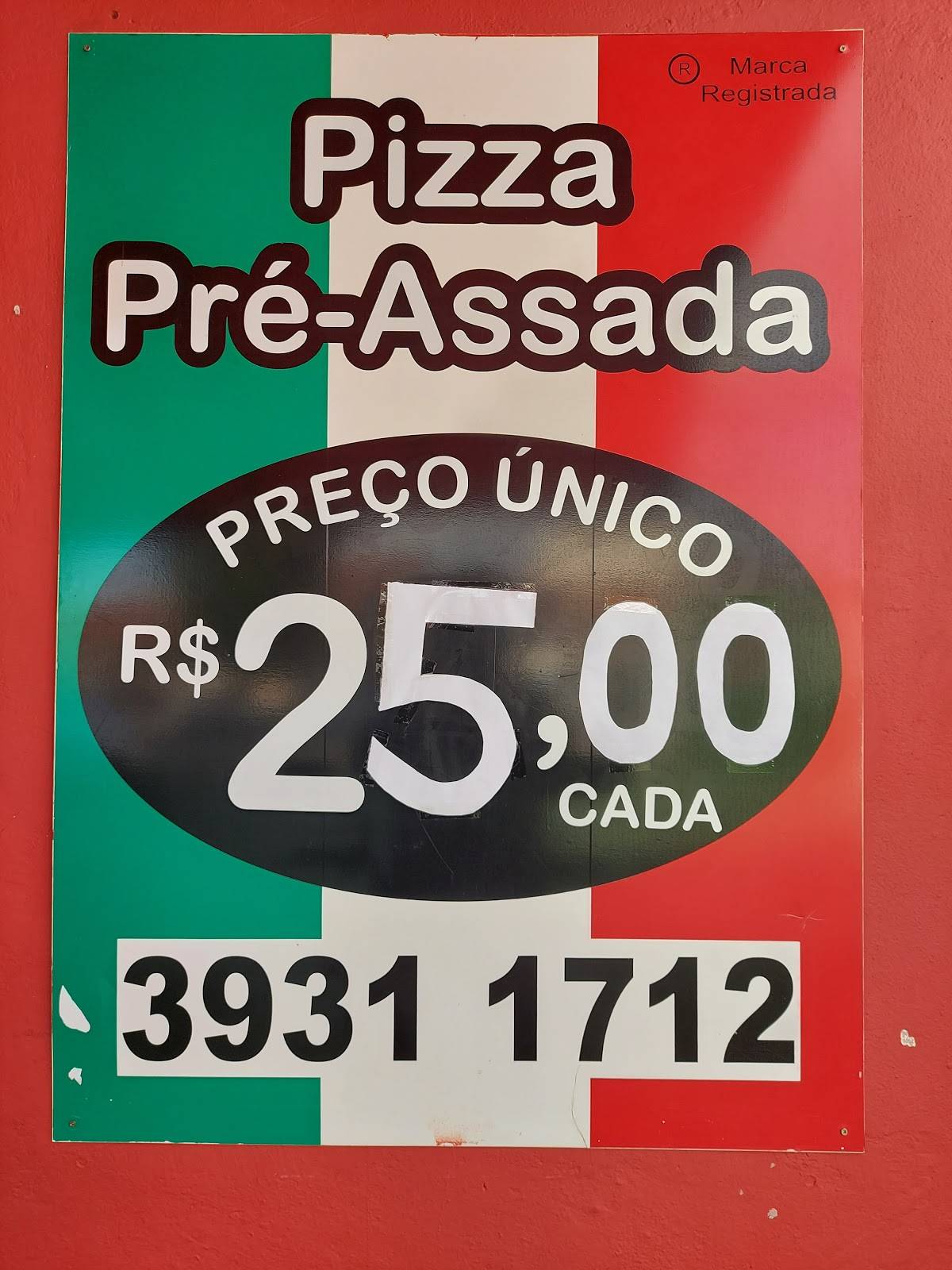 Pizza Pré-Assada cardápio