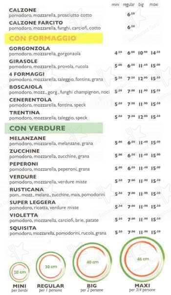 Menu di Pizza Vuoi 