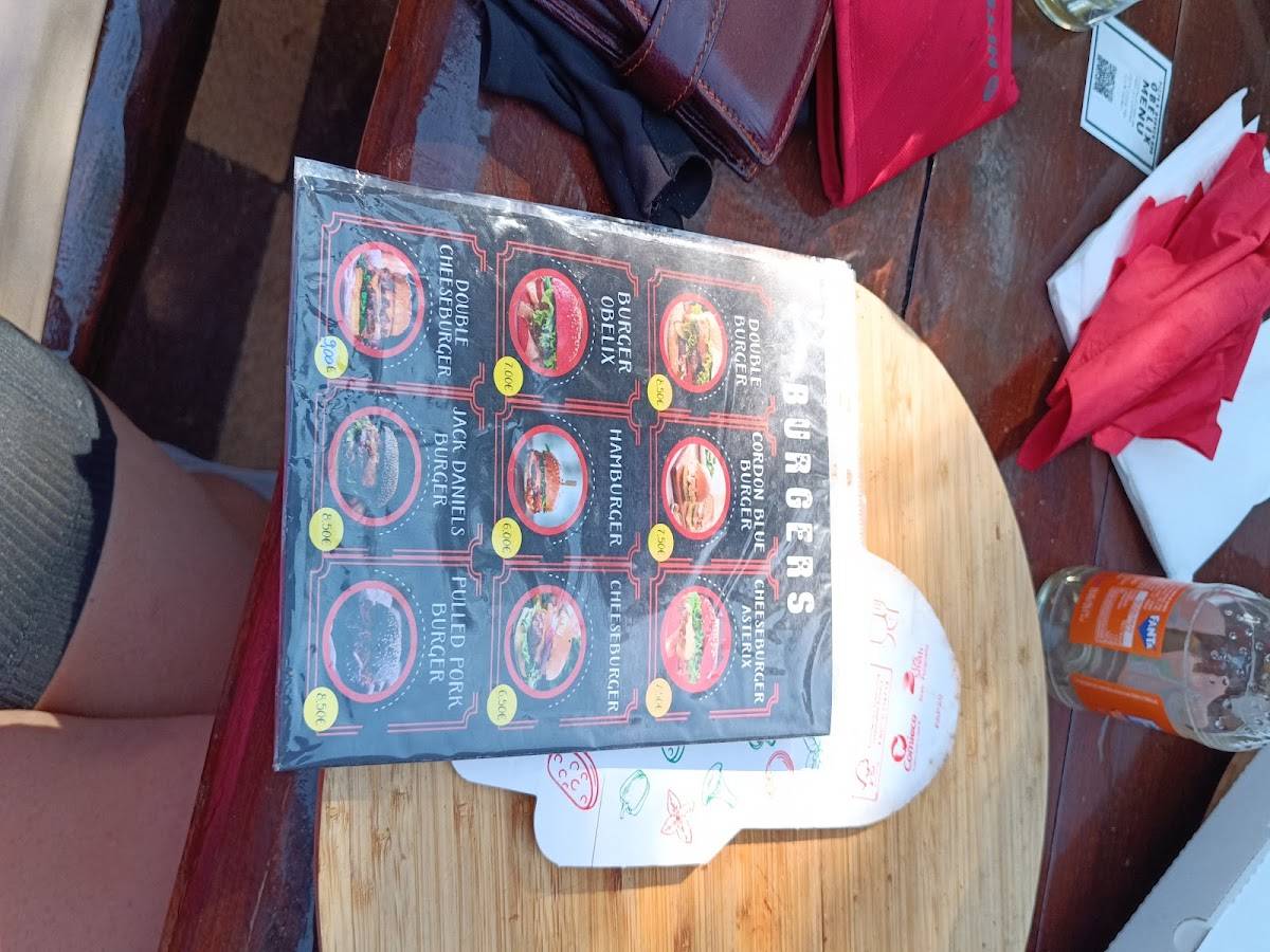 Menu di Pizza & Burger Bar Obelix 