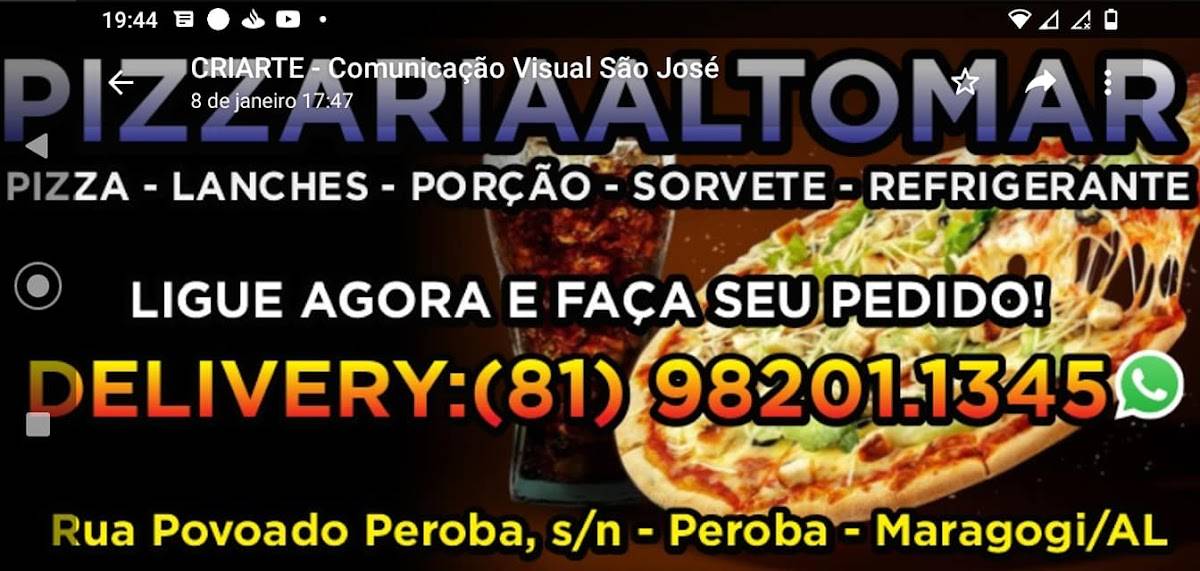 Pizzaria Altomar cardápio