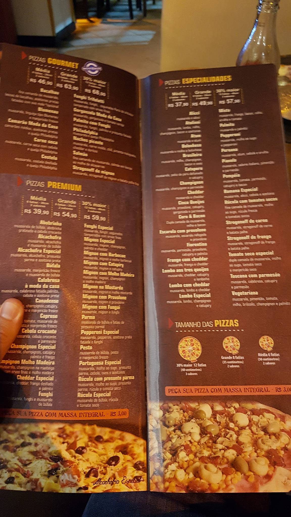 Pizzaria Atolinni Cabral cardápio