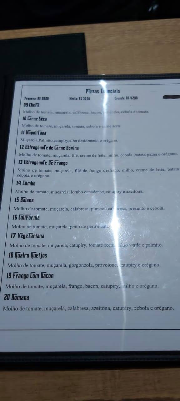 Pizzaria Don Vinicci cardápio