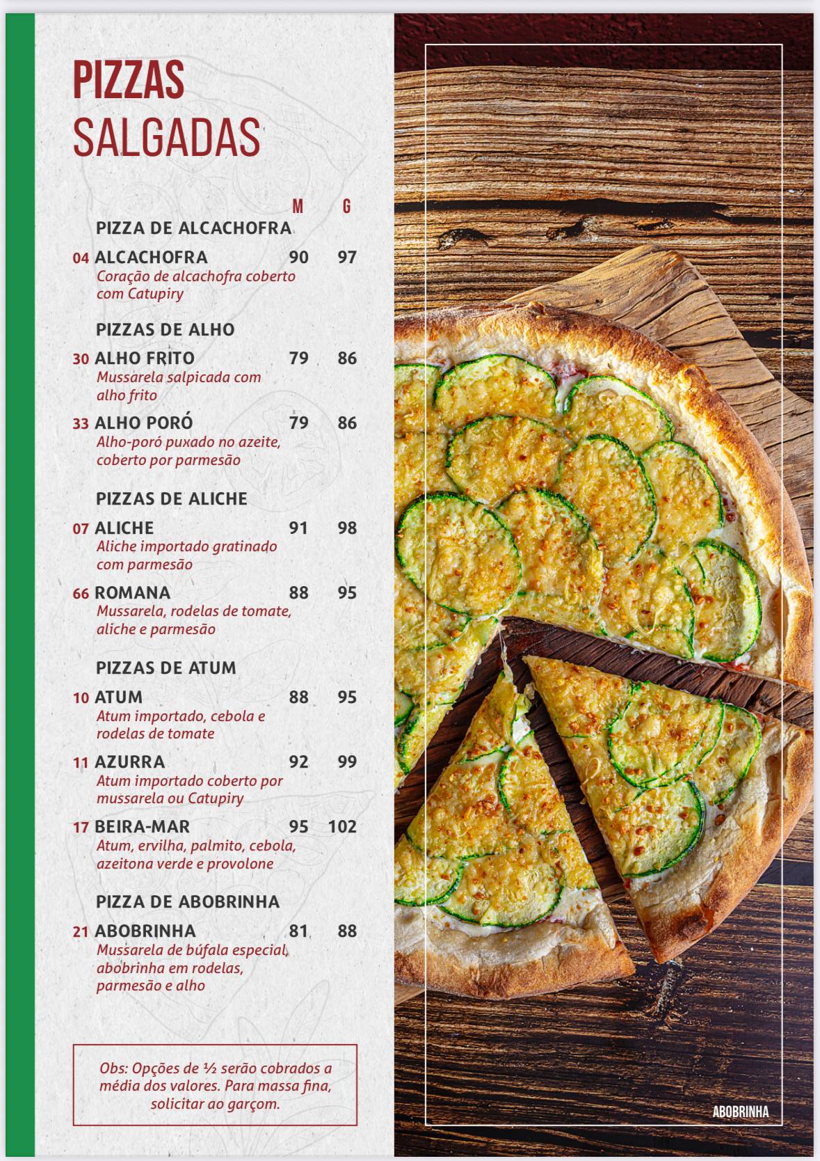 Pizzaria Marcoluccio - Pizzaria em Santana cardápio
