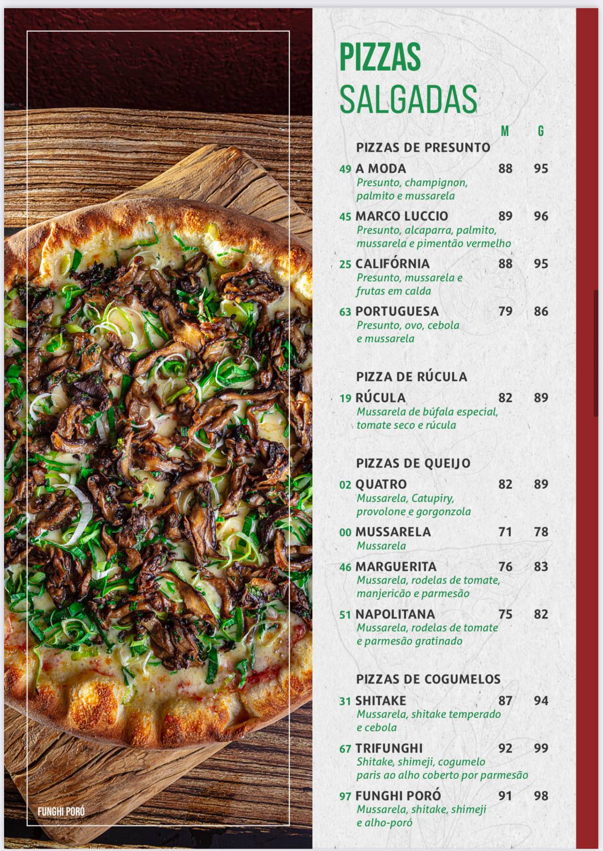 Pizzaria Marcoluccio - Pizzaria em Santana cardápio