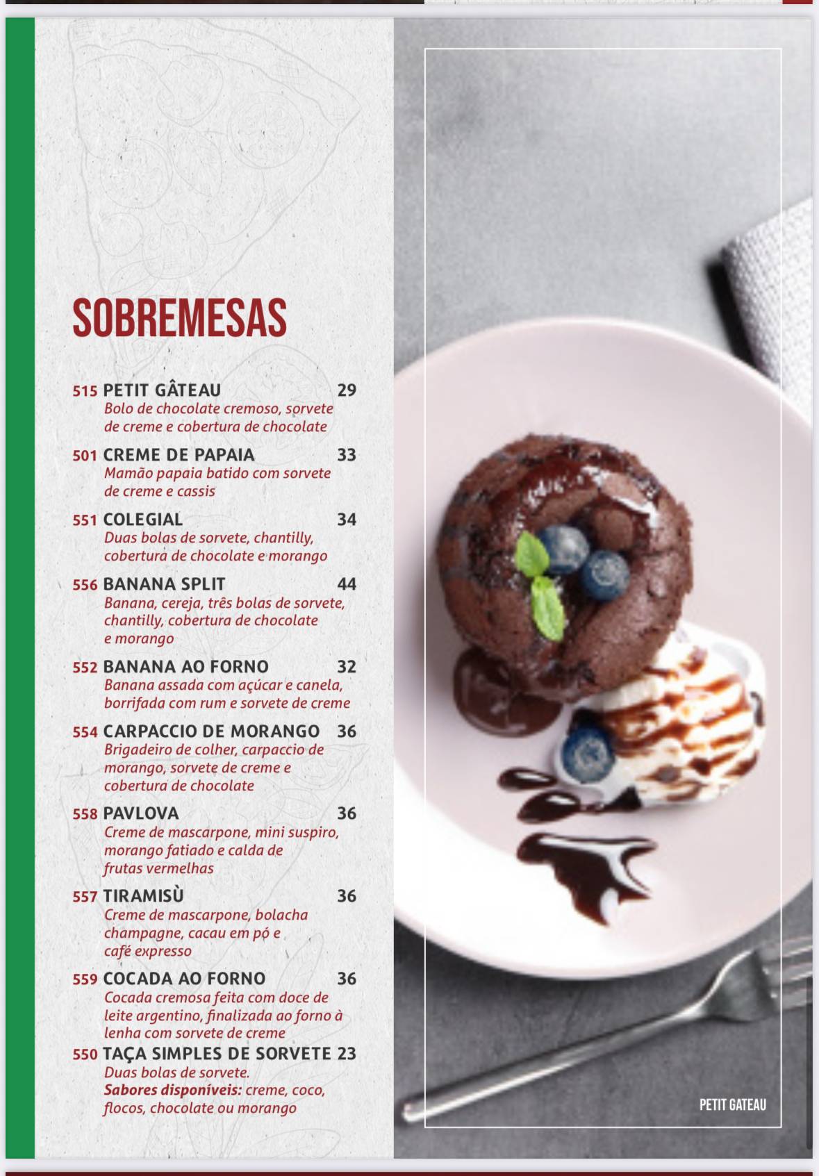 Pizzaria Marcoluccio - Pizzaria em Santana cardápio
