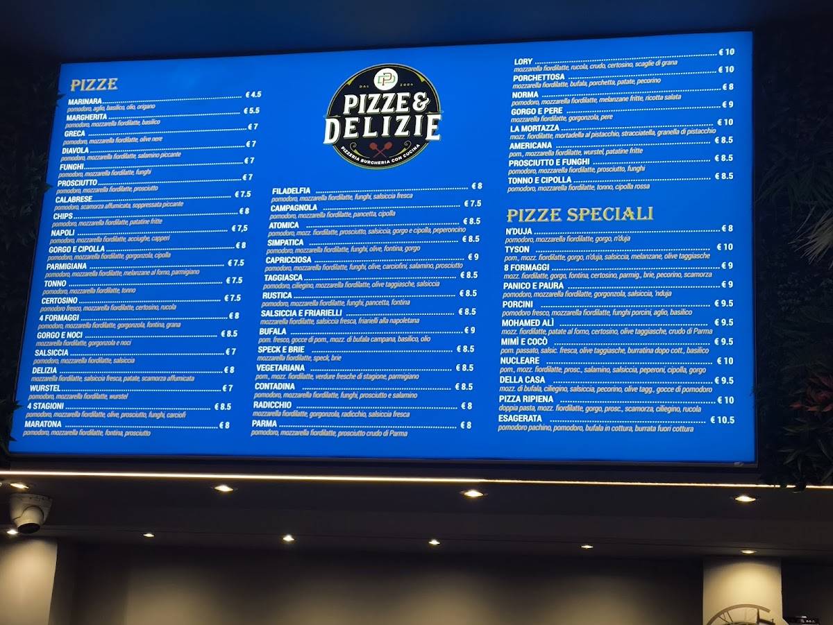 Menu di Pizze & Delizie 