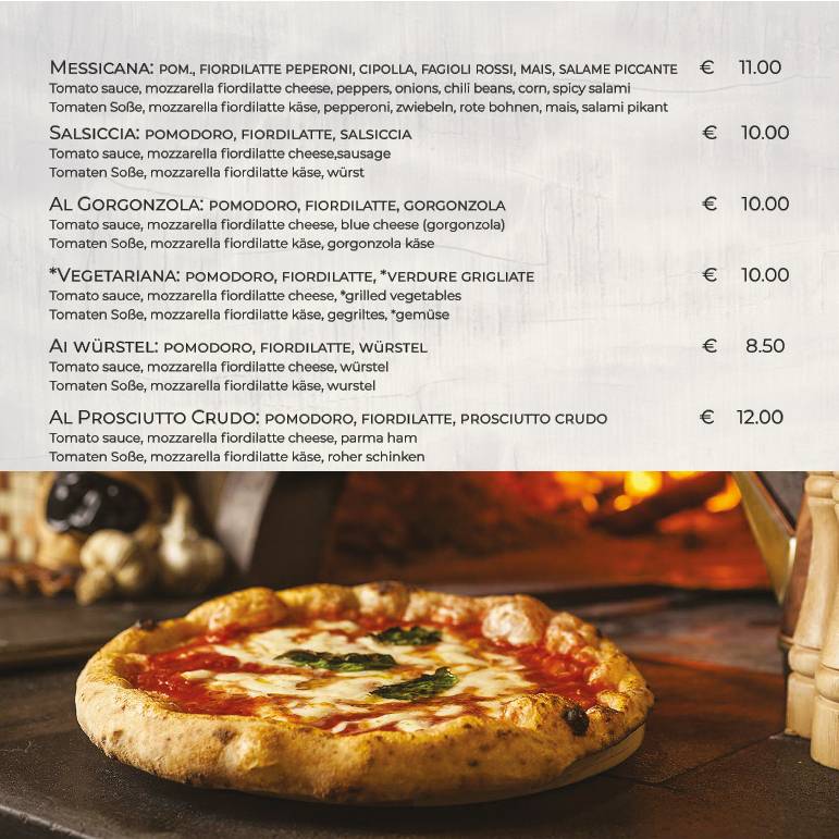 Menu di Pizzeria Avana 