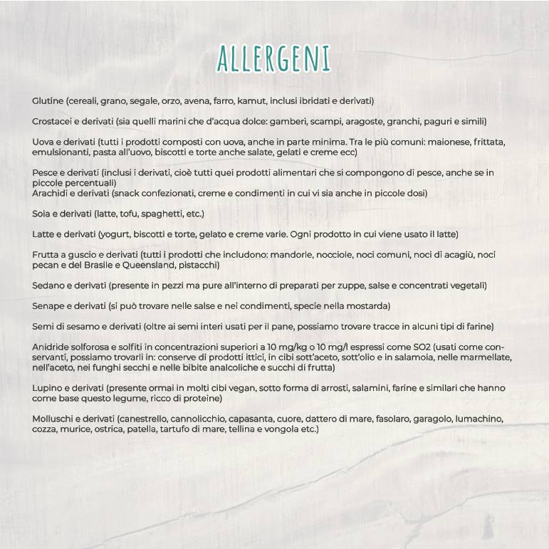 Menu di Pizzeria Avana 