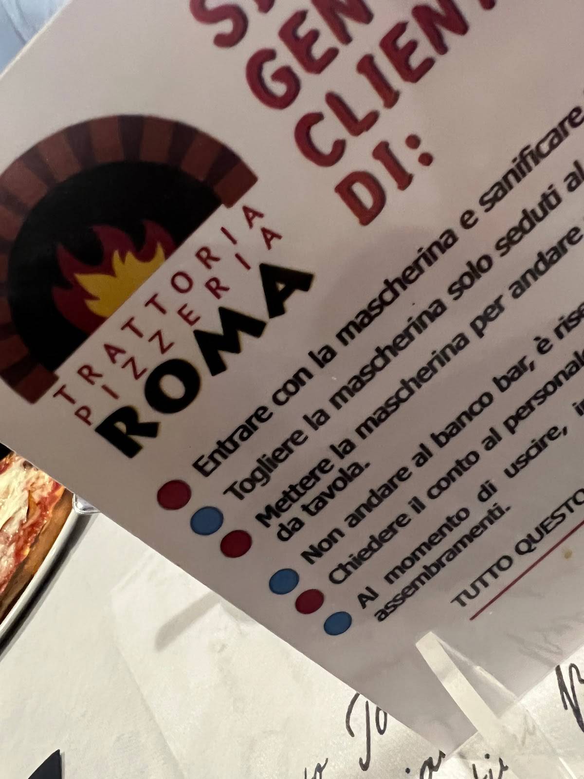 Menu di Pizzeria Bar Roma 