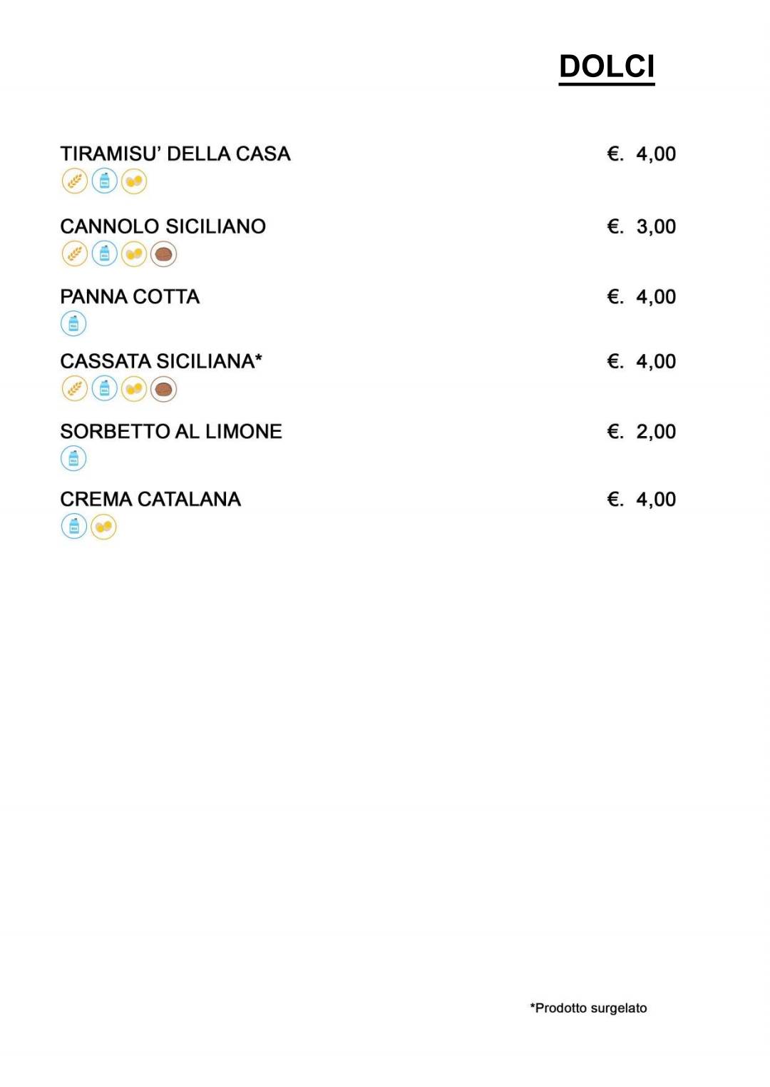 Menu di Pizzeria California 