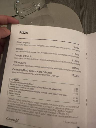 Menu di Cammafà 