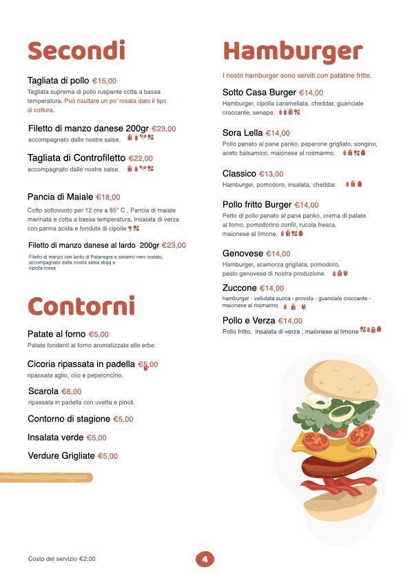 Menu di Sottocasa Pizzeria Cucina Tata 