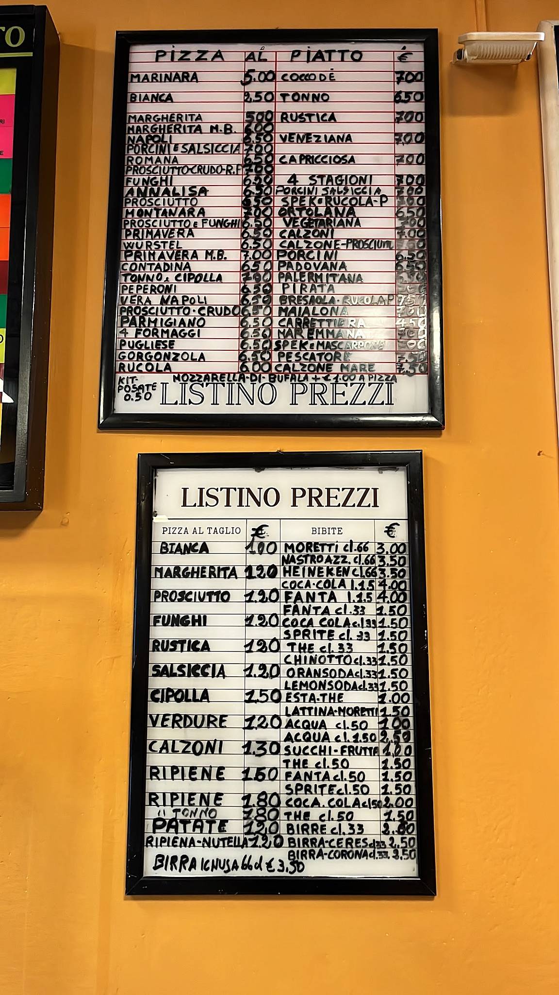 Menu di Pizzeria Da Asporto 