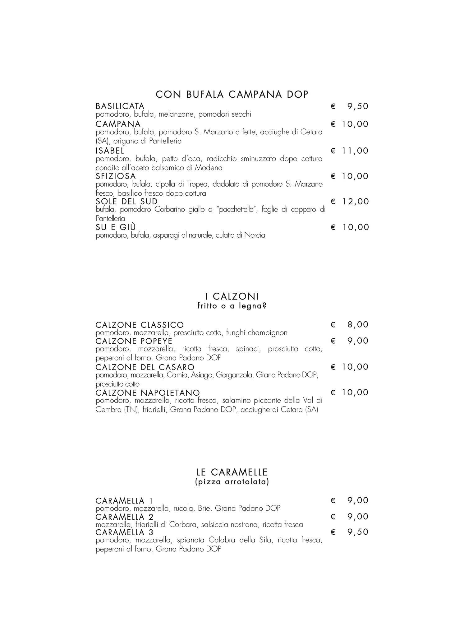 Menu di Pizzeria Da Ludovico 