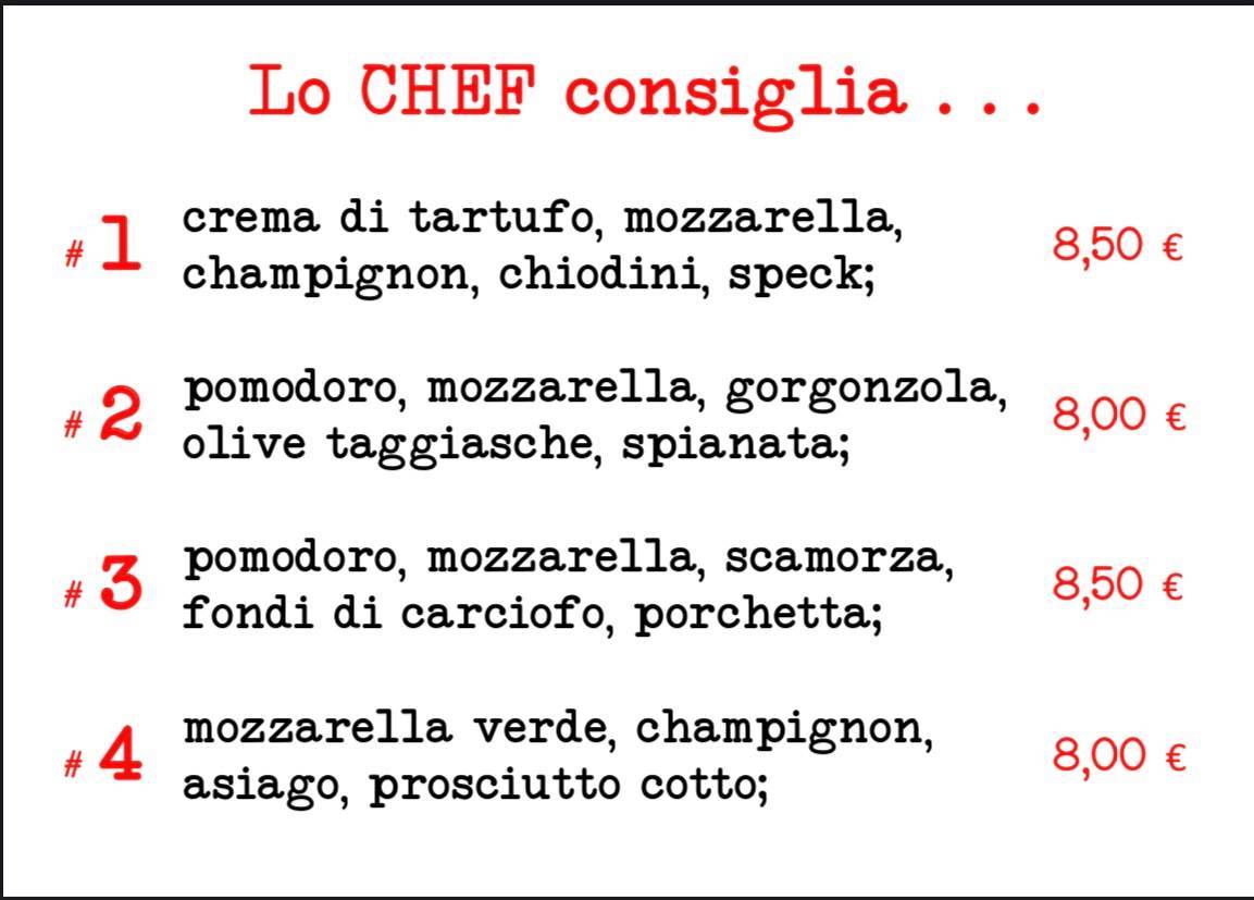 Menu di Pizzeria Da Vanni 