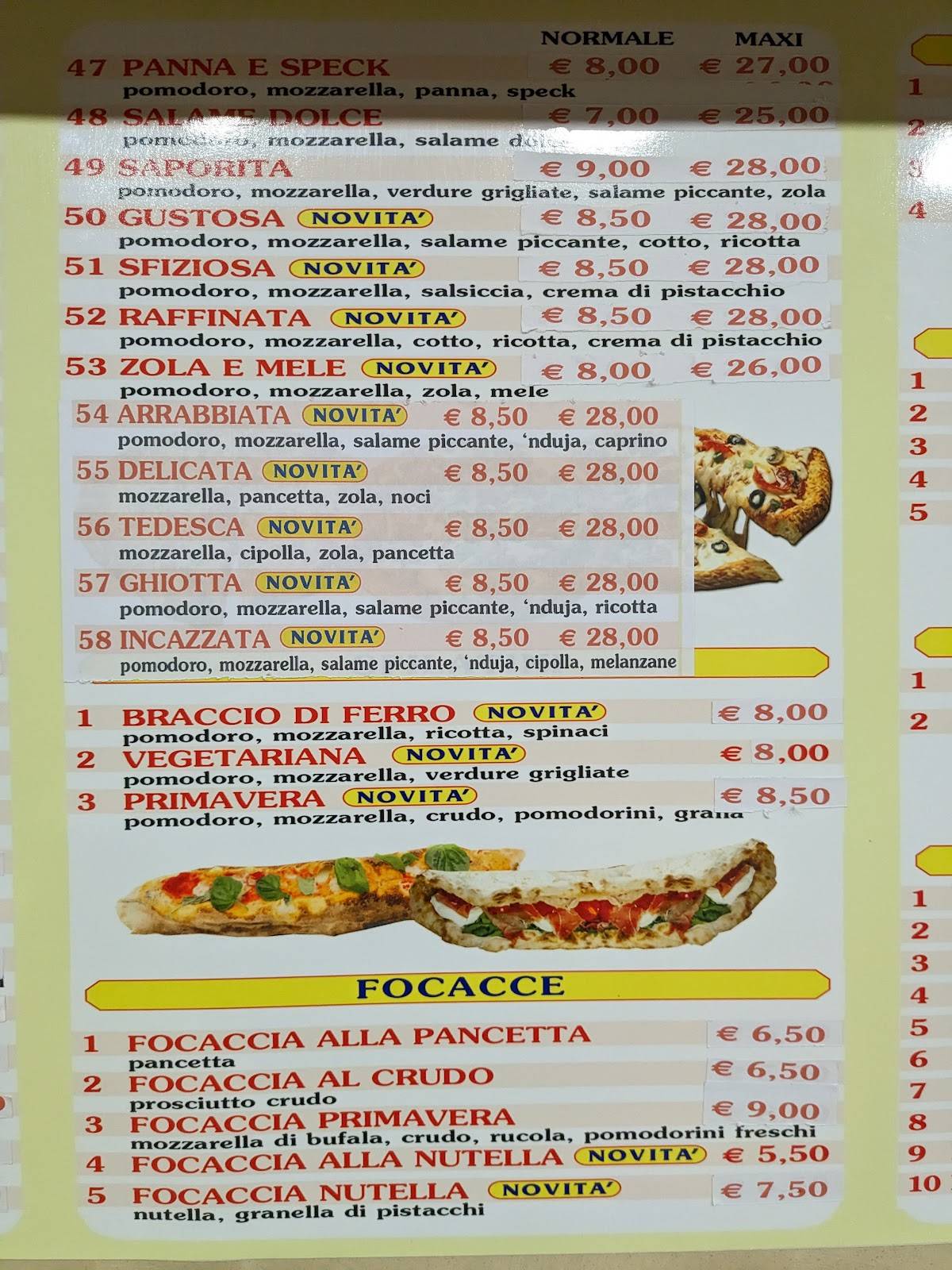Menu di Pizzeria Gazebo 