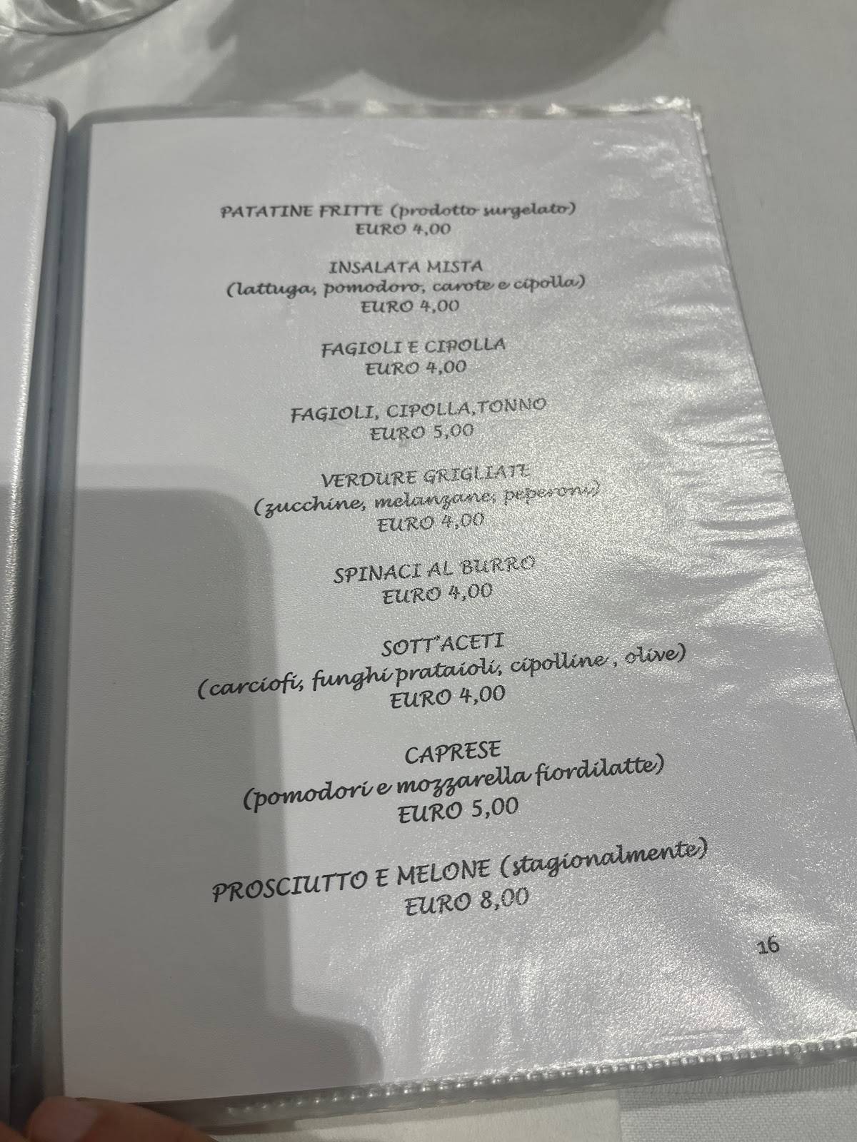 Menu di Pizzeria Giardino 