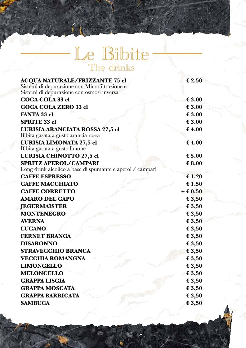 Menu di Pizzeria Grume Milano