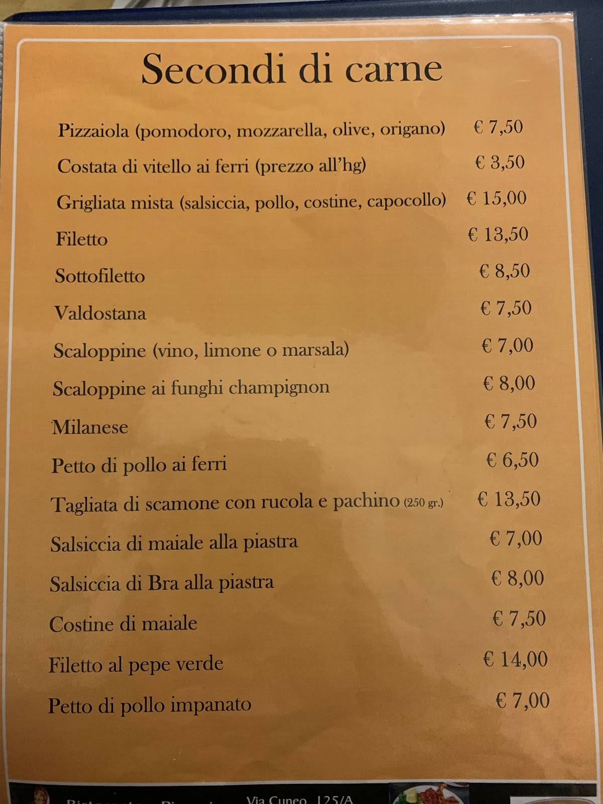Menu di L'Oste the Marin's 