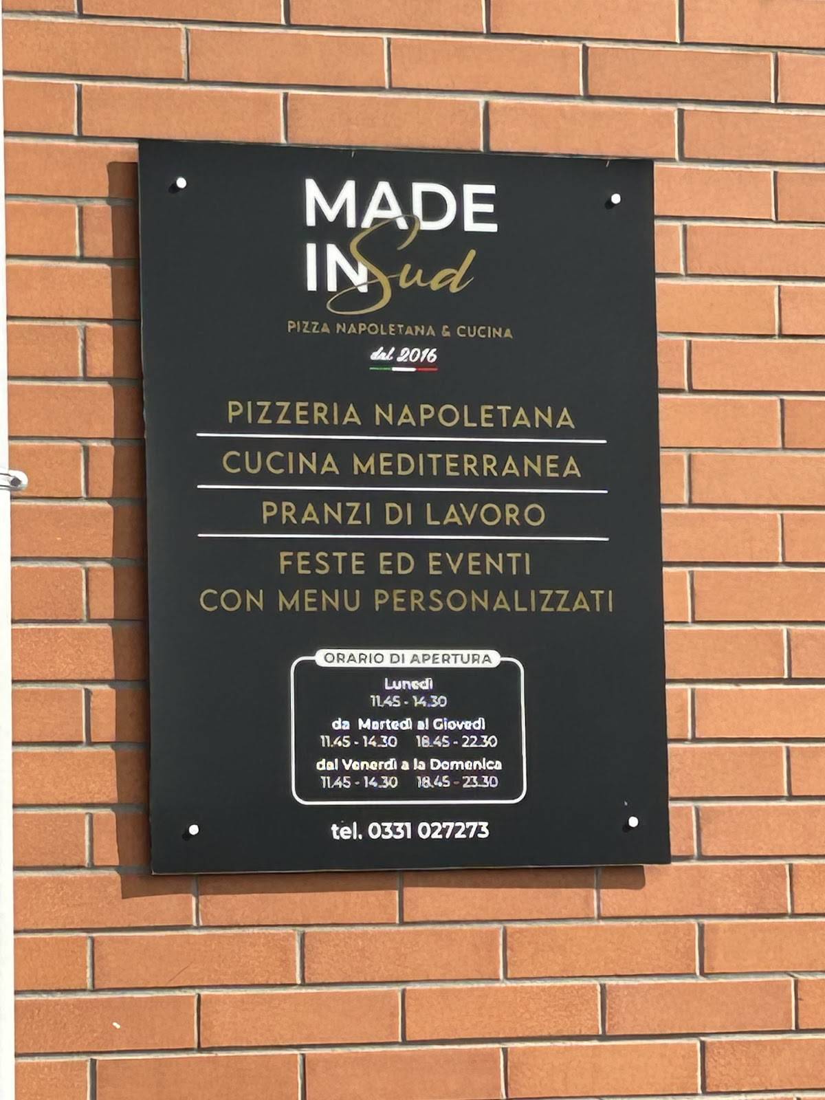 Menu di Pizzeria Made In Sud 