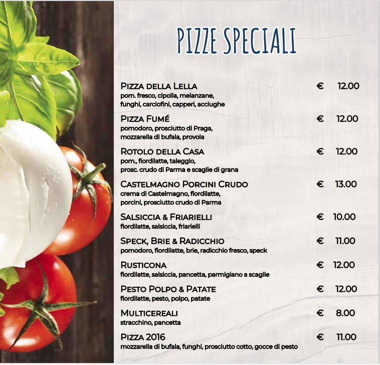 Menu di Pizzeria Avana 