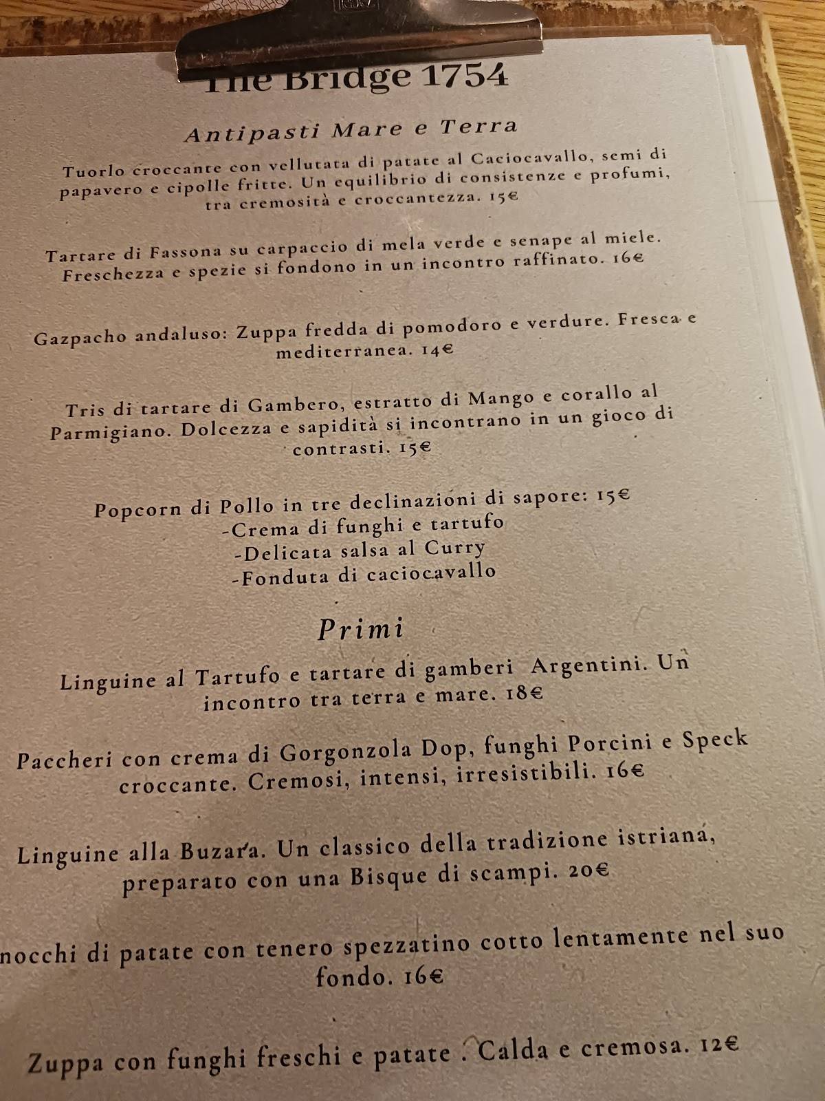 Menu di Pizzeria Ristorante Calò 