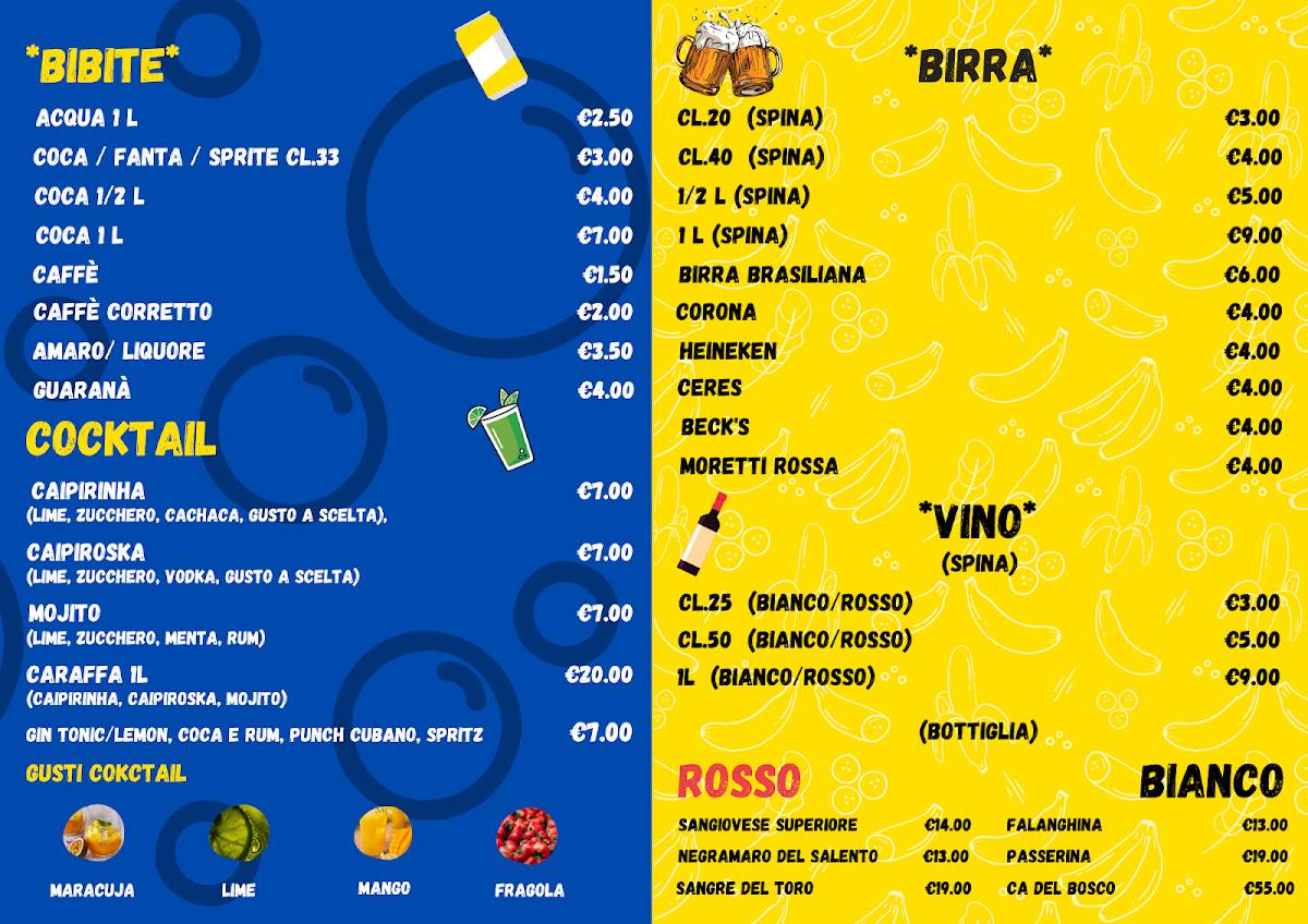 Menu di Ristorante brasiliano Caipirinha 