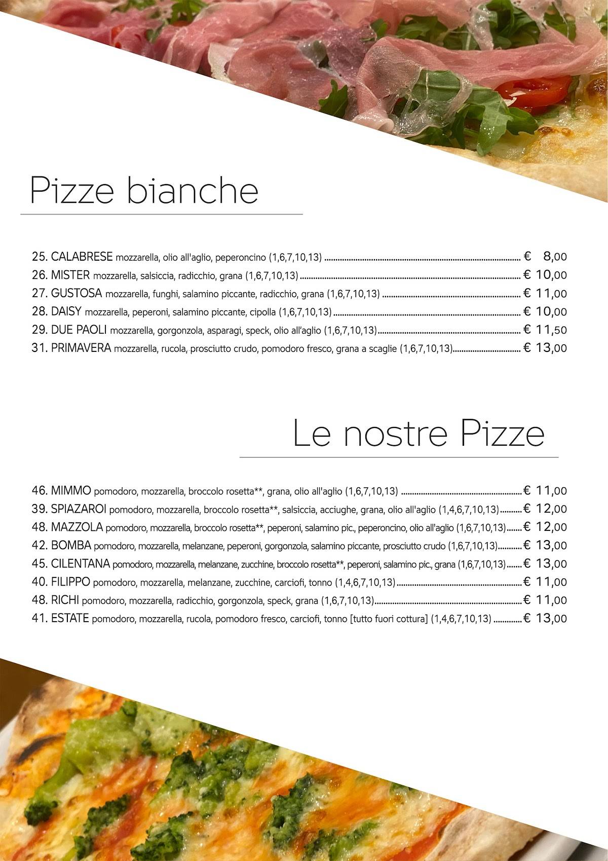 Menu di Pizzeria Ristorante Da Mimmo 