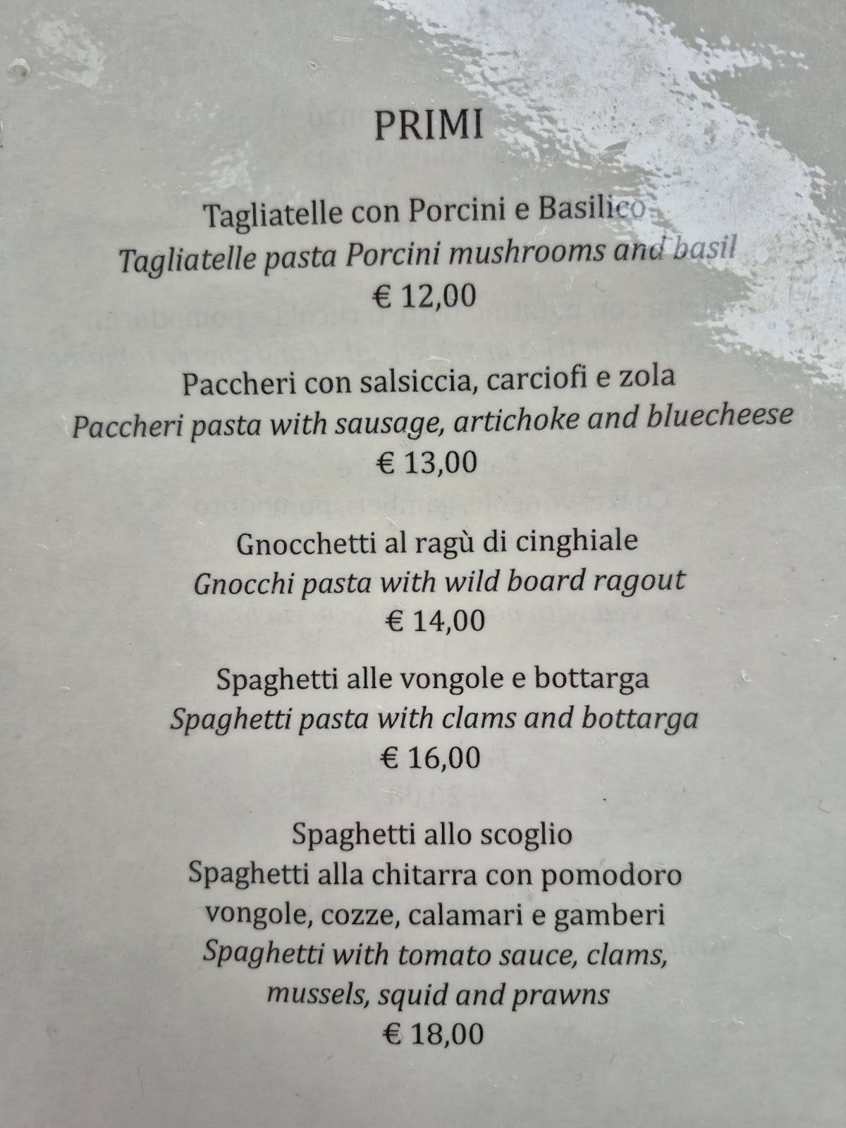 Menu di Santa Lucia 