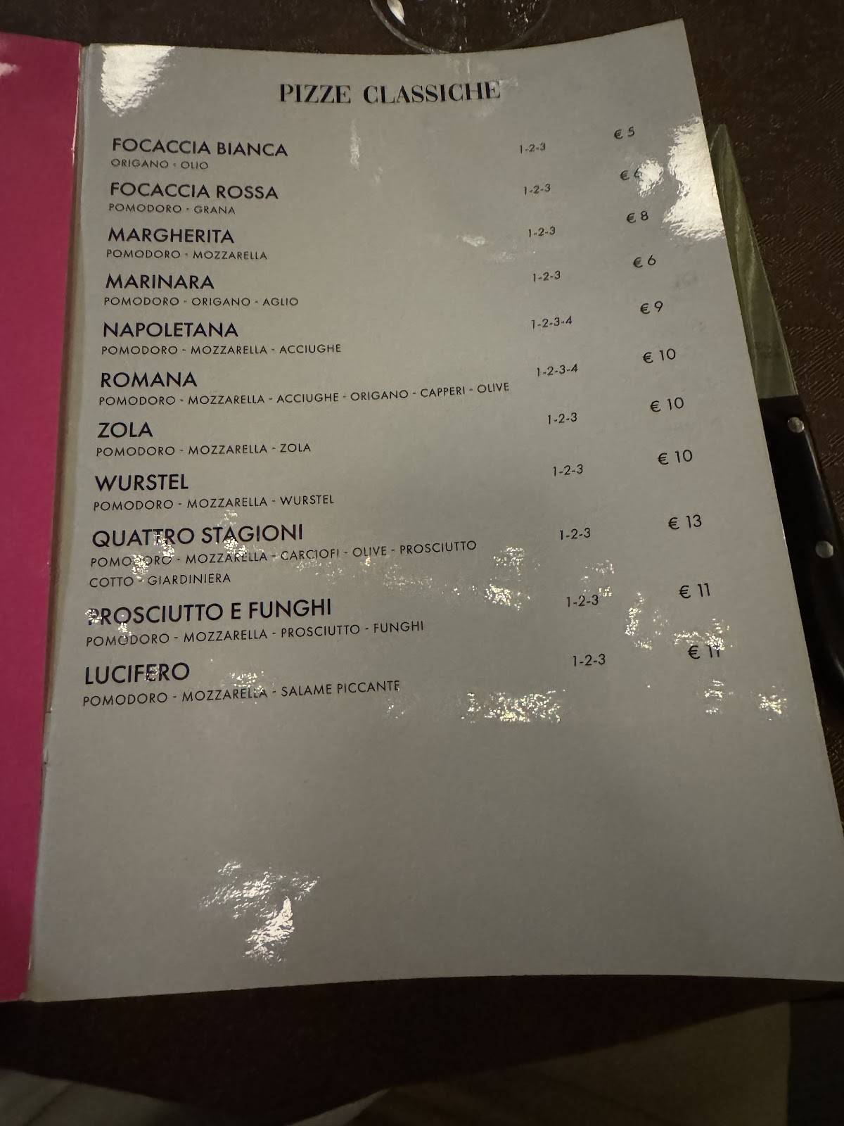 Menu di Pizzeria Scalo-Merce 