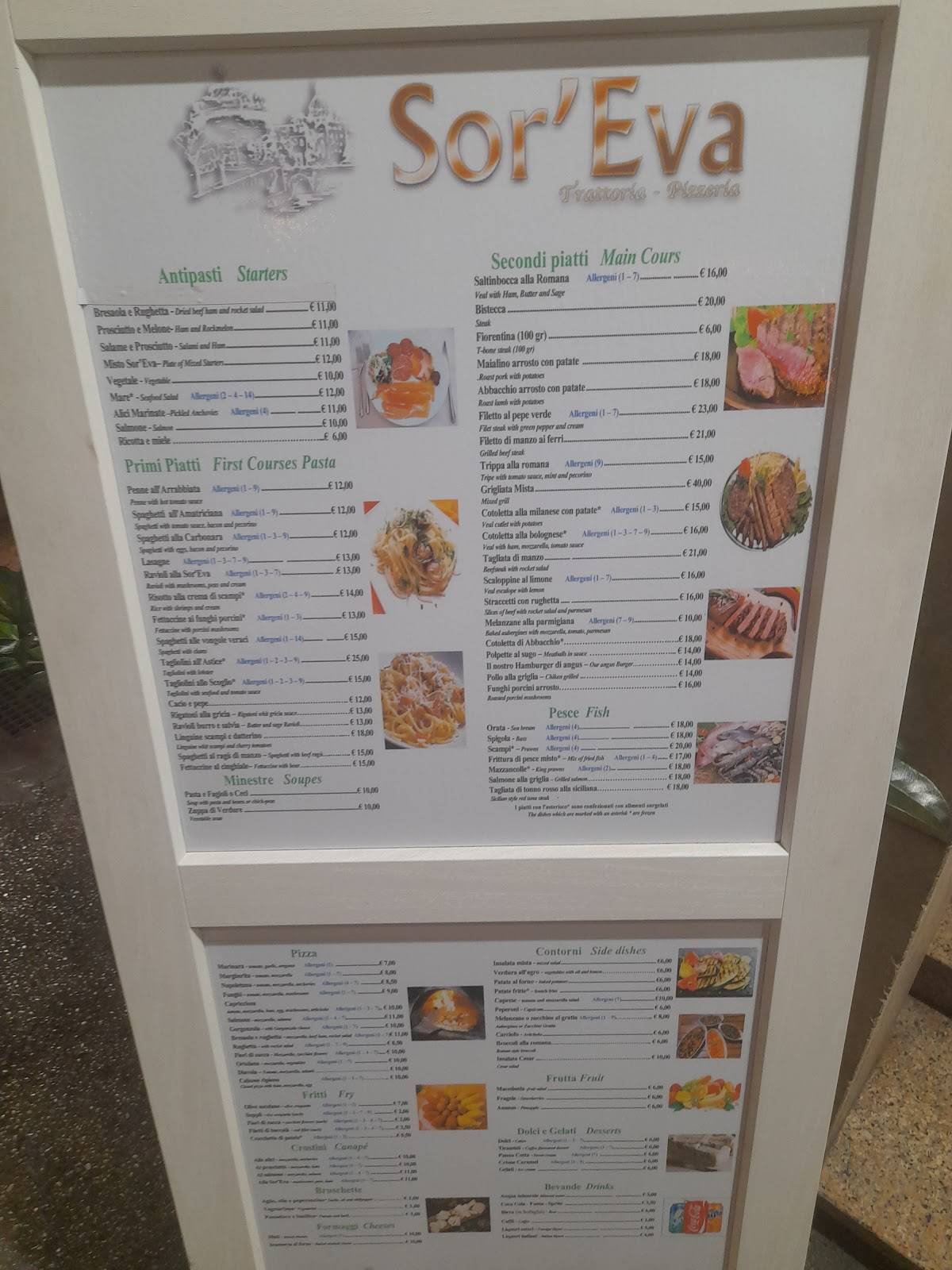 Menu di Sor' Eva 