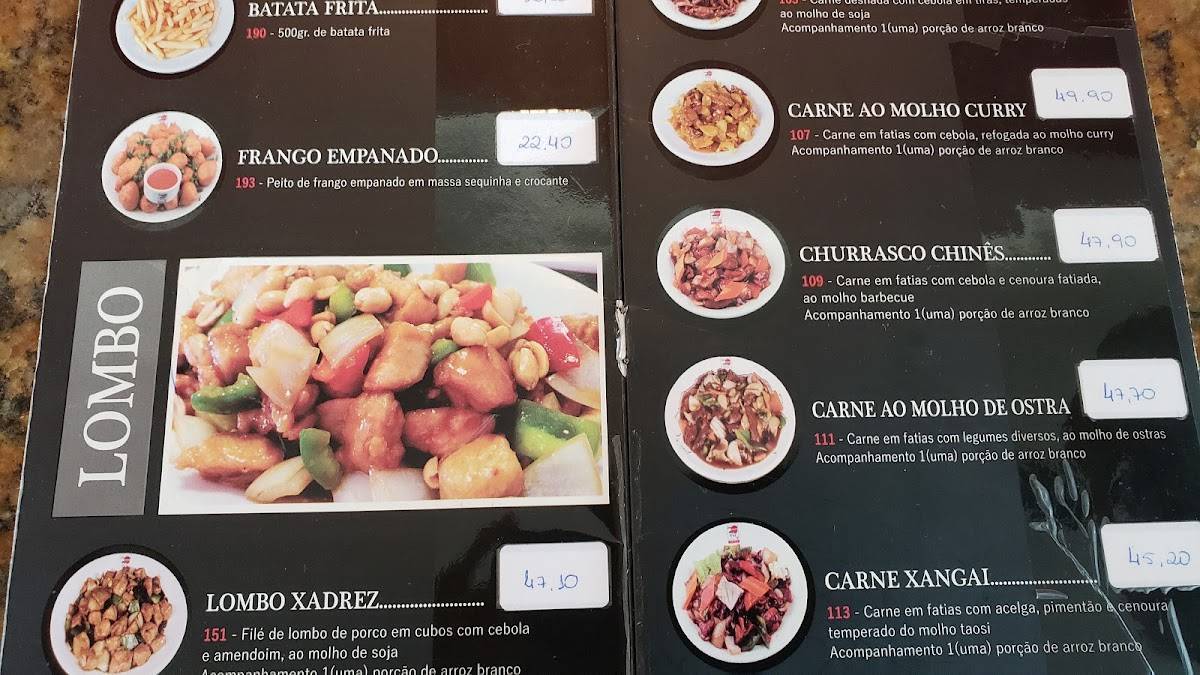 China Norte cardápio