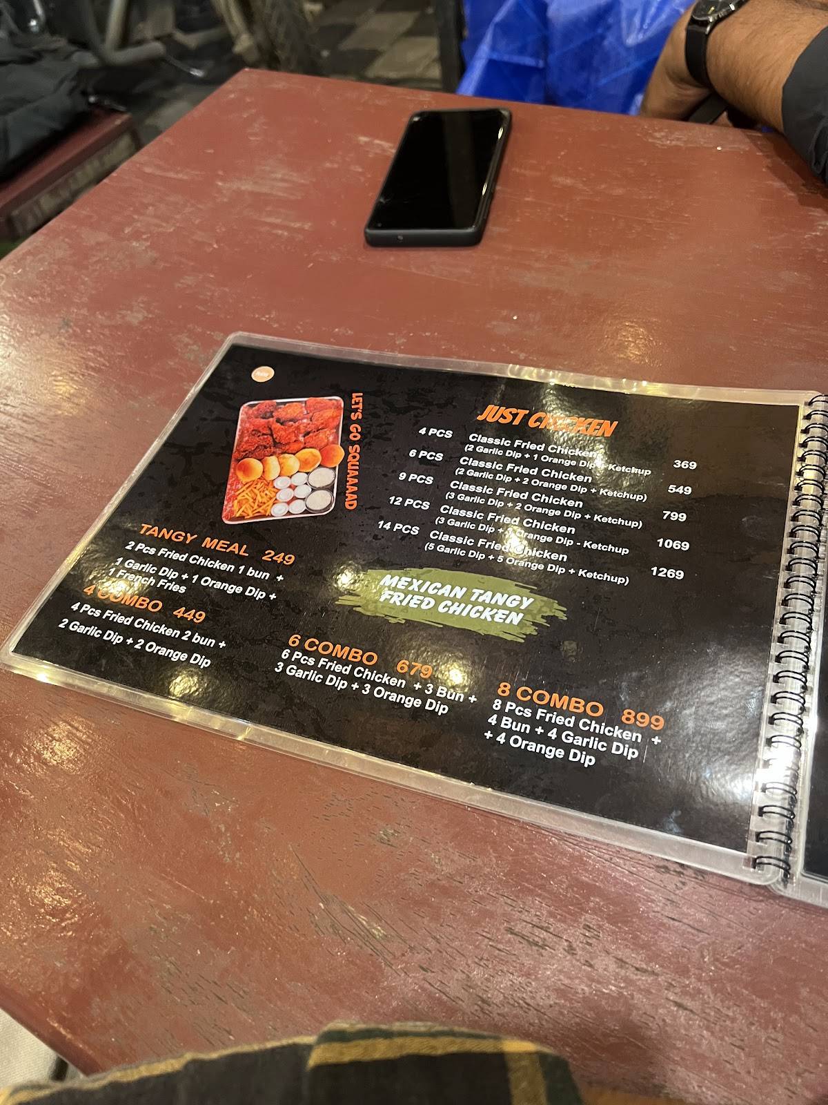 Plated Restaurant menu