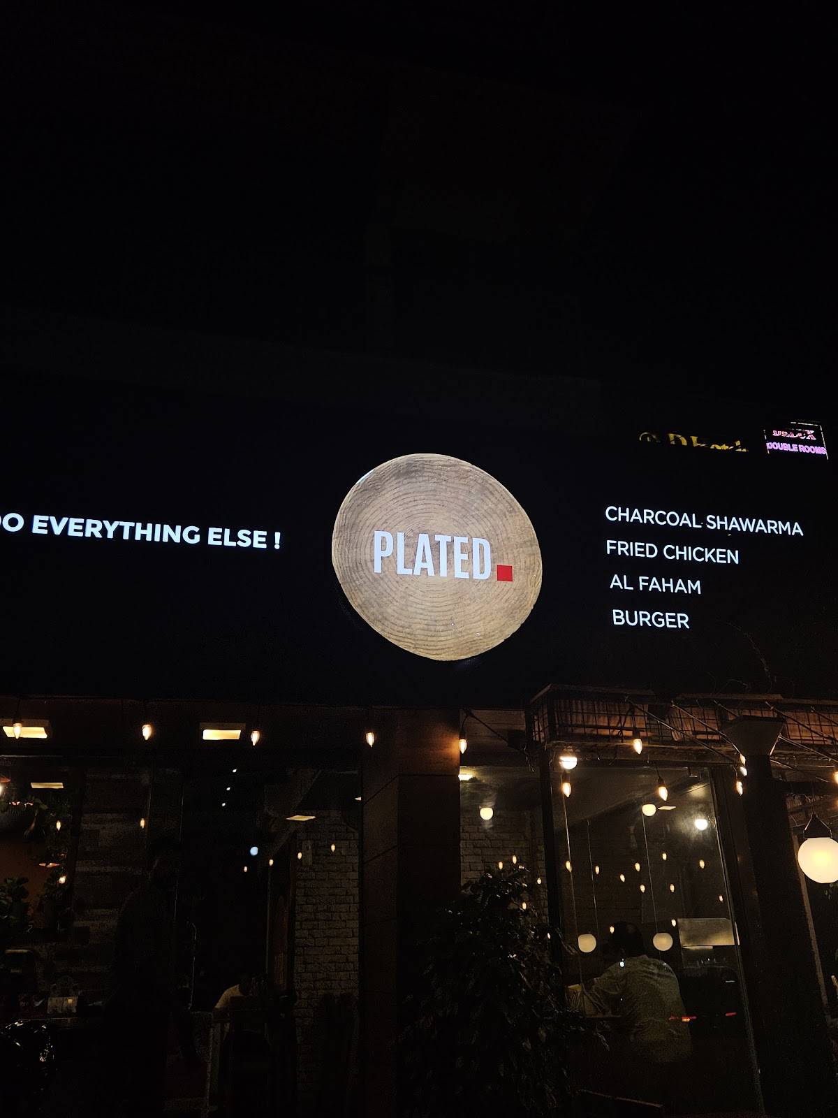 Plated Restaurant menu